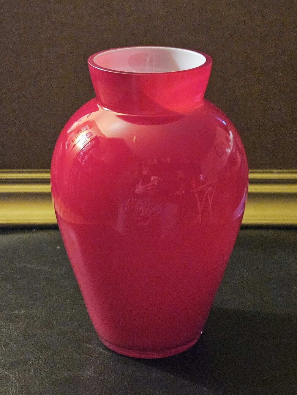 Vintage 1960s MCM Holmgaard Red Carnaby Encased Glass Modern Vase